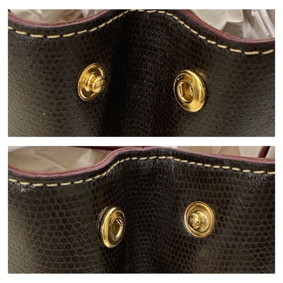 Dooney & Bourke Brown Claremont Miller Saffiano Leather Satchel Tote Handbag - Picture 15 of 16